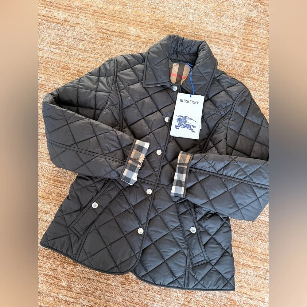 Burberry Cawthorne Slim Fit Quilted Jacket Black $1395 - Picture 3 of 12